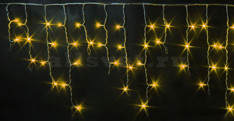 Светодиодная бахрома Rich LED 3х0.5 м, прозрачный провод