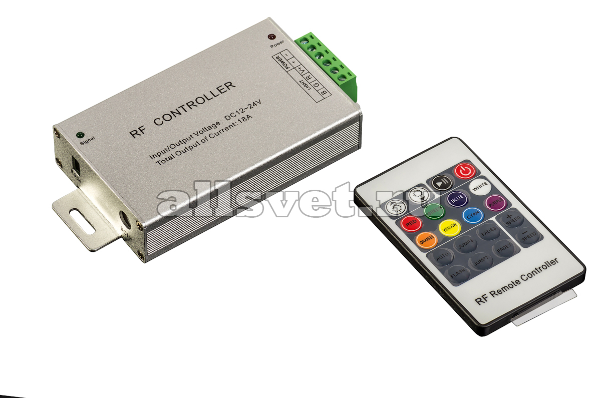 Контроллер RGB LN-RF20B 12-24 В, 18 А