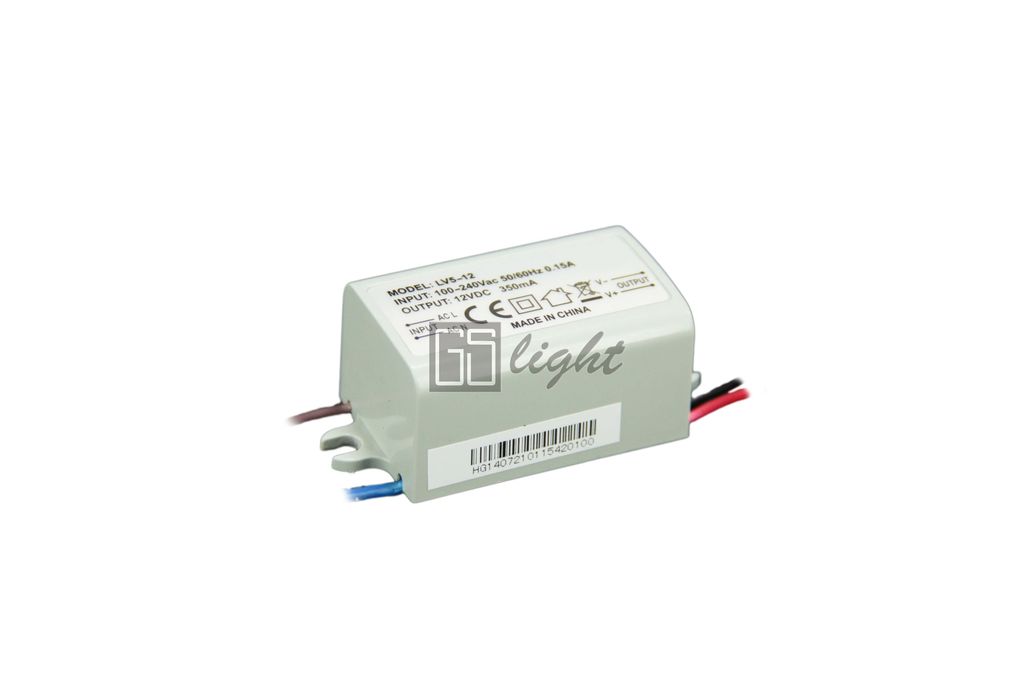 Герметичный блок питания в пластиковом корпусе 12V 5Вт